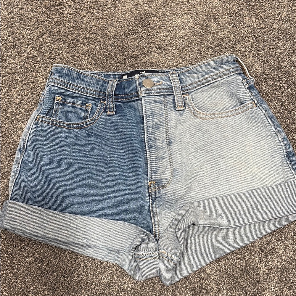 Two-Tone Denim Women's Shorts